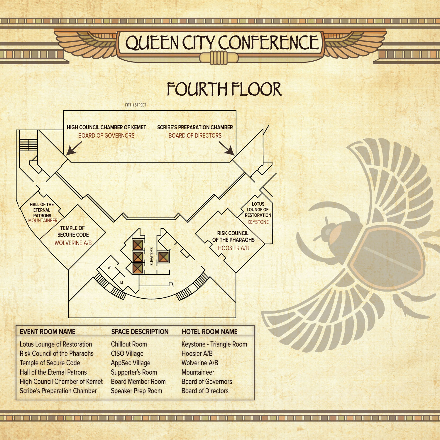 Event Floor Plan 4th floor